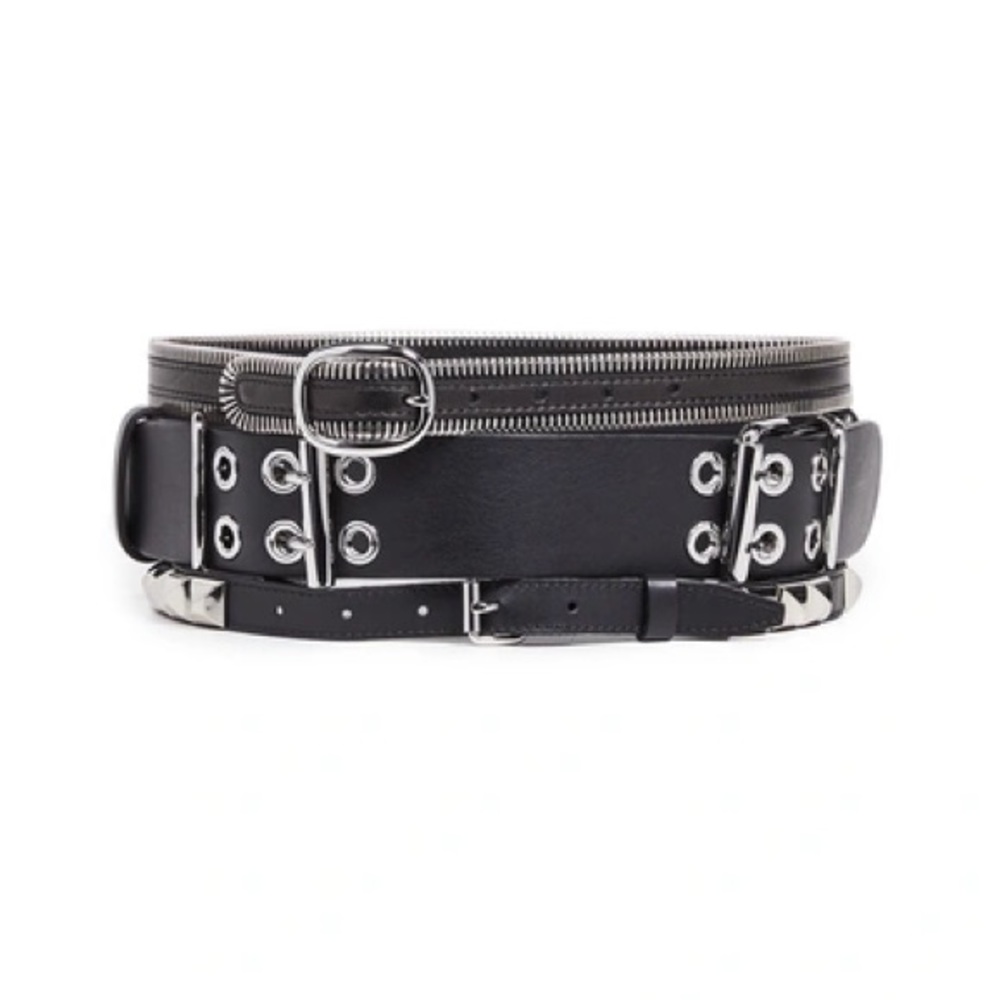 Layered studs belt